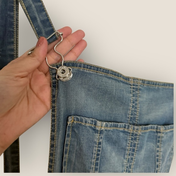 Fiorucci | Short Denim Overalls | Size 26 | NWT - Picture 4 of 9